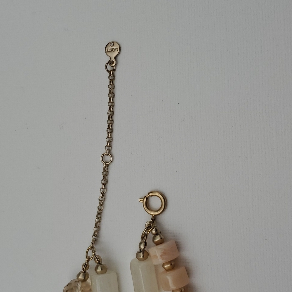 LOFT Double Strand Pastel Mixed Media Beads Necklace - Picture 4 of 7